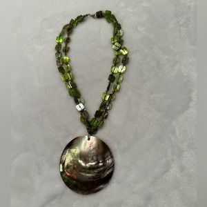 NEW green beaded necklace from Macy’s